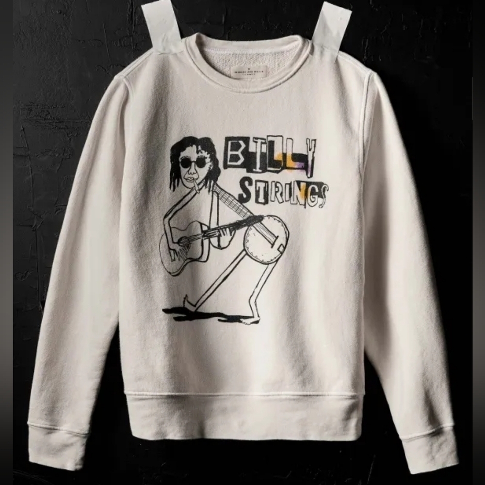 Imogene + Willie X Billy Strings Cream Graphic Cotton Unisex Sweatshirt RARE